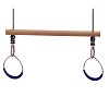 Trapez mit Turnringe Metall und Seil blau Trapez mit Turnringe Metall und Seil blau