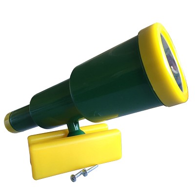 Teleskop-Fernrohr groß grün / gelb