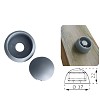 1 Stück Abdeckkappe 8/10mm grau Kunststoff