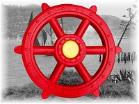 Lenkrad Schiff - Piratenlenkrad rot Schiffslenkrad