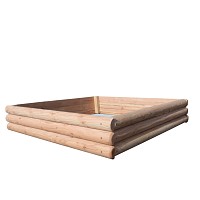Halbpalisaden Sandkasten 158x150x29cm aus Lärchenholz