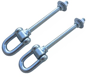 2er Set Schaukelhaken Typ D - Bolzenlänge 140 mm