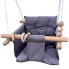Babyschaukel Holz/Stoff grau